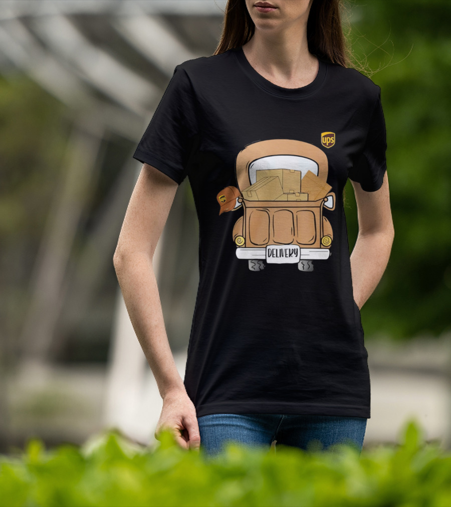 UPS Delivery Truck With Packages And Hat T-Shirt