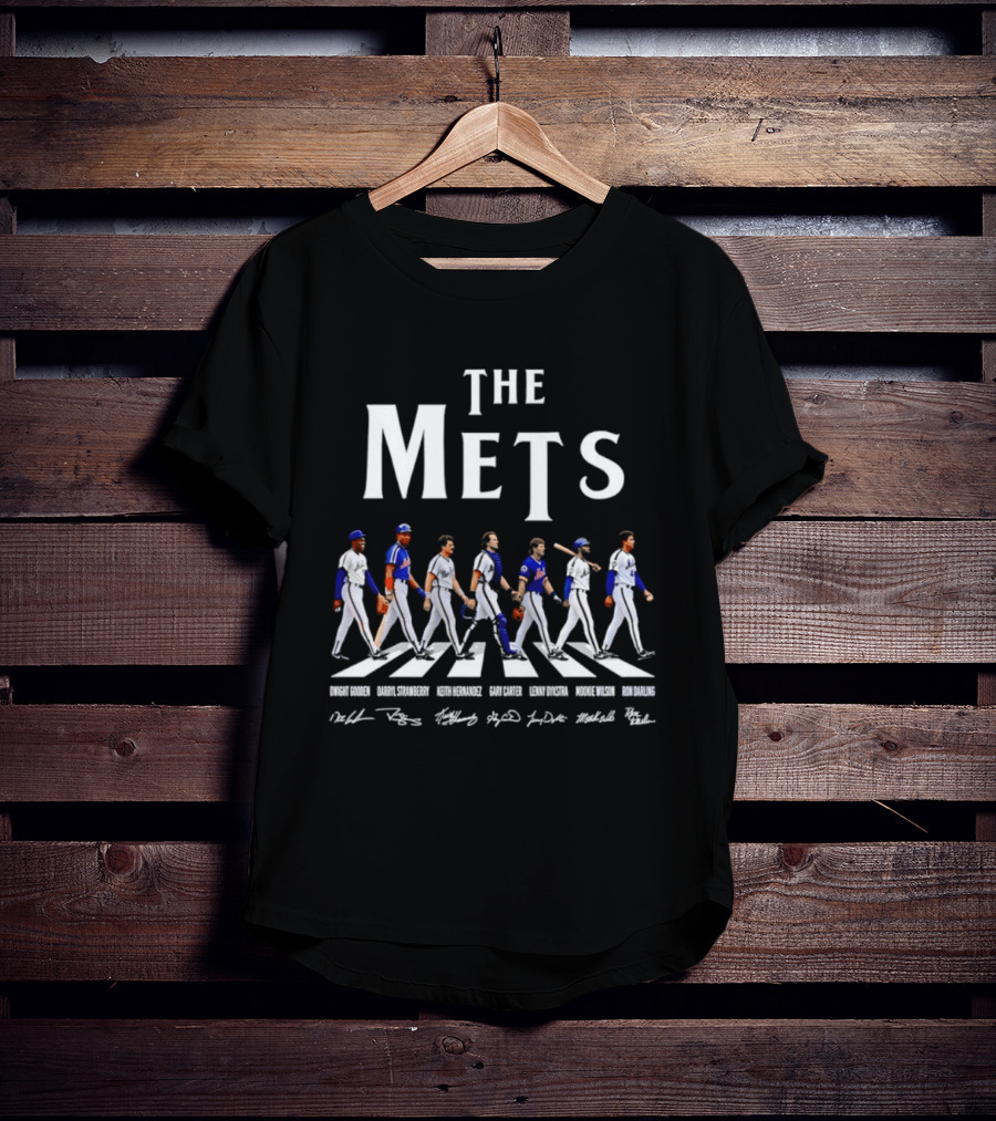 The Mets Dwight Gooden Darryl Strawberry Keith Hernandez Gary Carter Lenny Dykstra Mookie Wilson Ron Darling Abbey Road T-Shirt