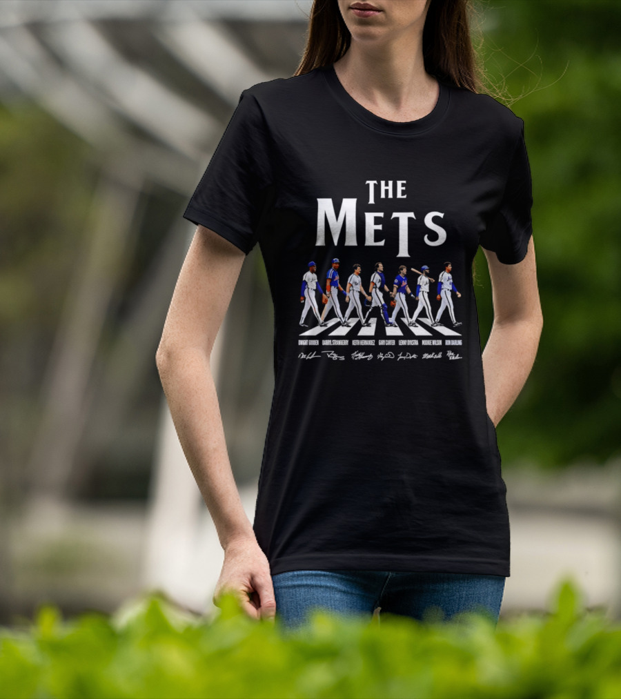 The Mets Dwight Gooden Darryl Strawberry Keith Hernandez Gary Carter Lenny Dykstra Mookie Wilson Ron Darling Abbey Road T-Shirt