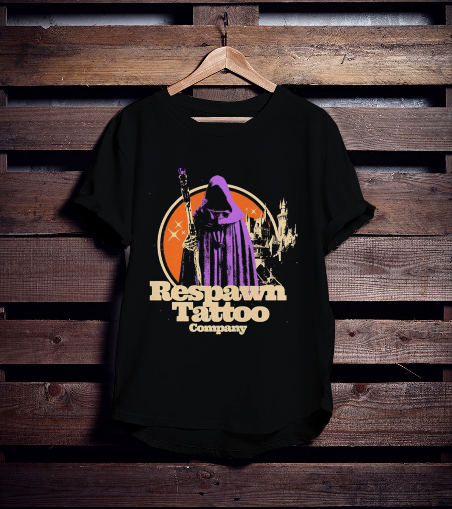 Respawn Tattoo Company Wizard Castle Grim Reaper T-Shirt