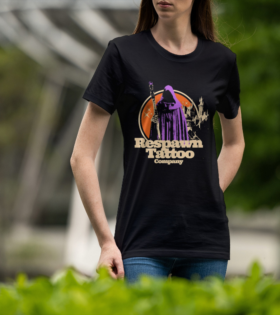 Respawn Tattoo Company Wizard Castle Grim Reaper T-Shirt