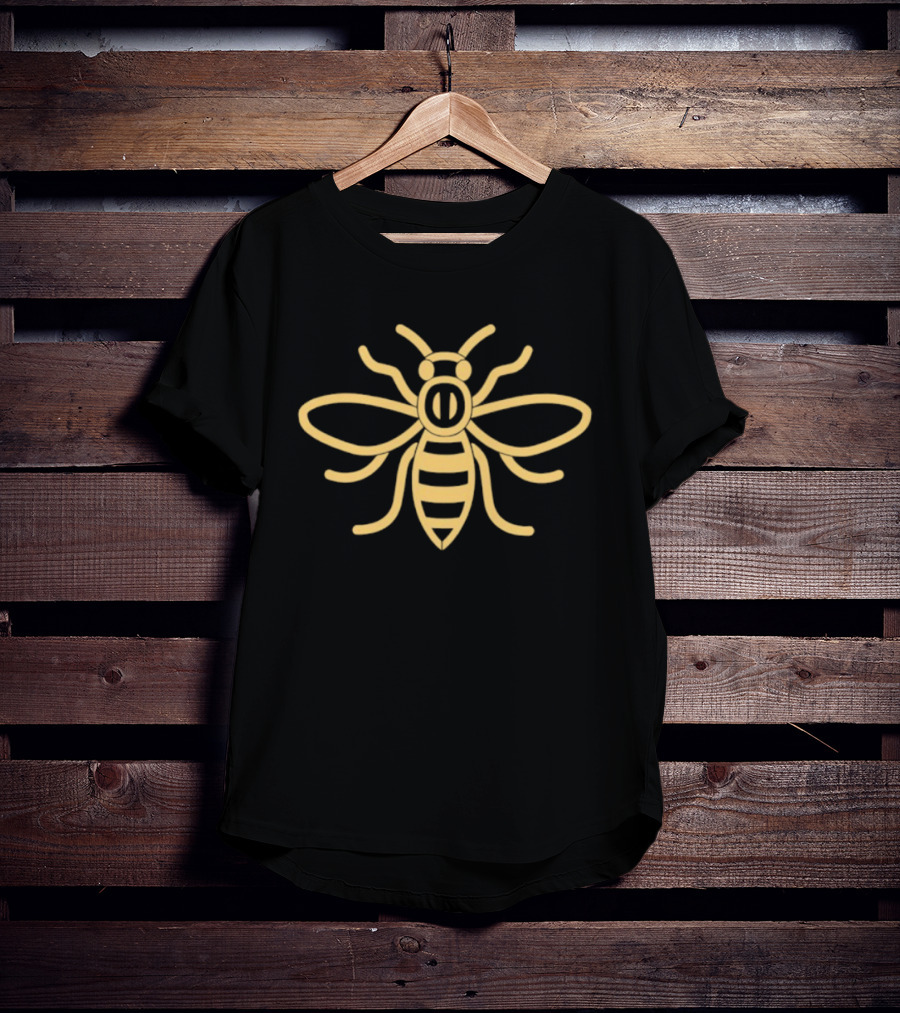Golden Bee Honeybee Insect Nature Bumblebee Minimalist T-Shirt