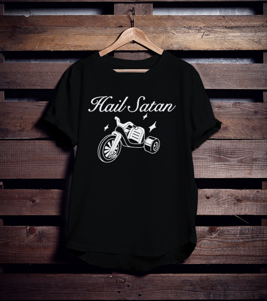 Hail Satan Tricycle Satanic Occult T-Shirt