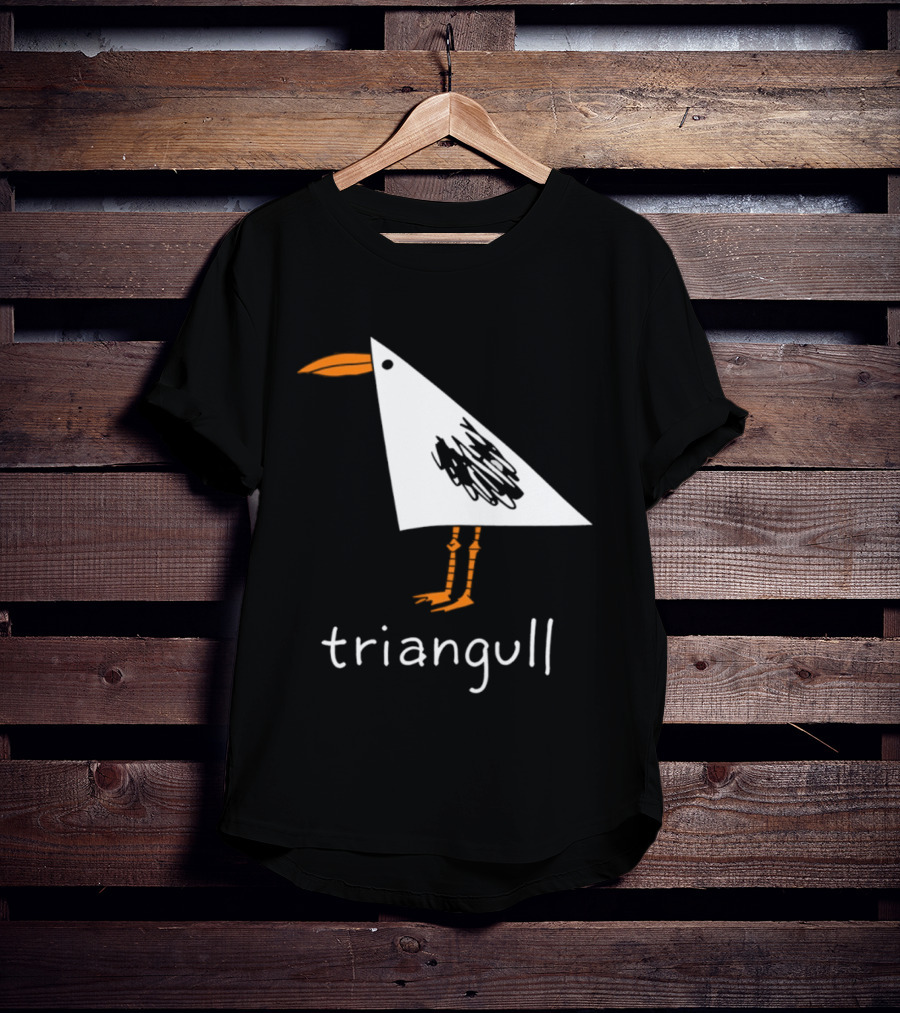 Triangull Seagull Triangle Bird Pun Triangular Art Bird T-Shirt