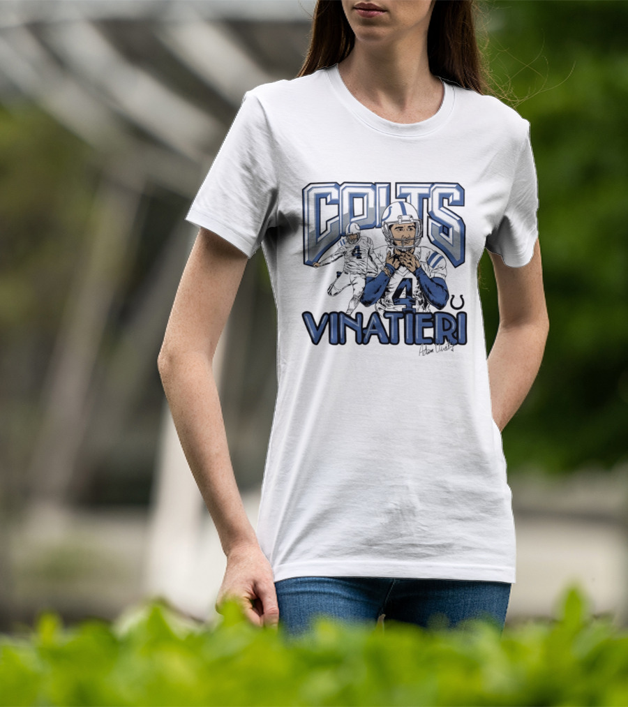 Indianapolis Colts Adam Vinatieri Football Number 4 Fan Gear T-Shirt