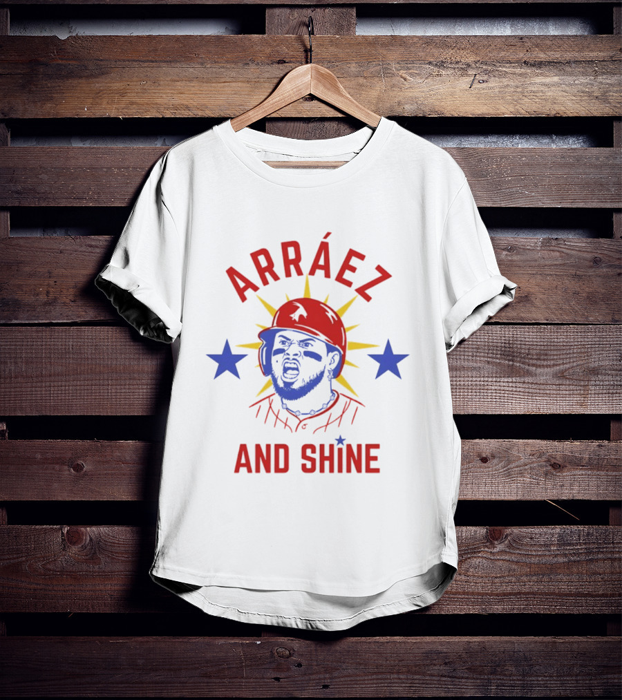 Philadelphia Phillies Arráez And Shine Baseball Starburst Promo T-Shirt