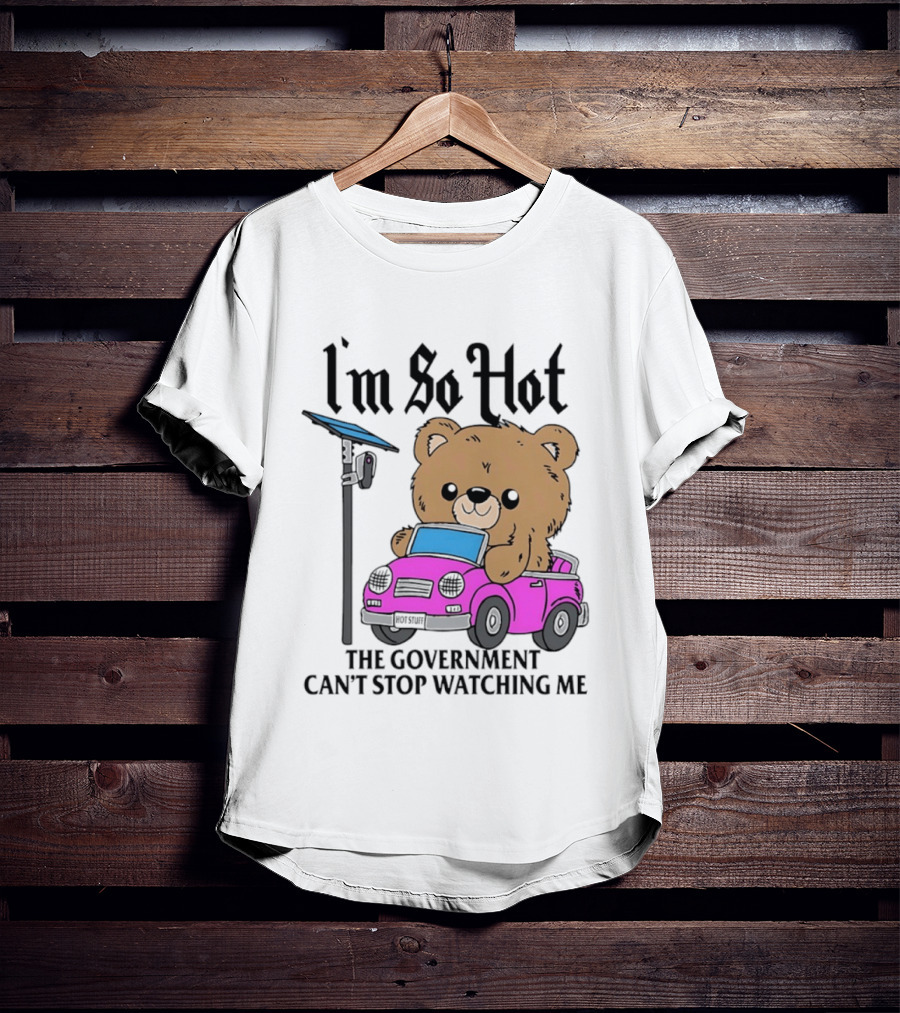 I'm So Hot Bear In Pink Car The Government Can't Stop Ing Me T-Shirt