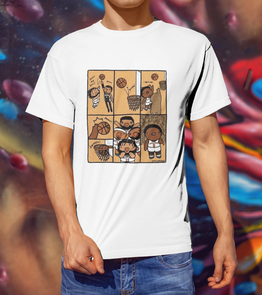 Jimindraws Karl Anthony Towns New York Knicks Comic Style Basketball Fun T-Shirt