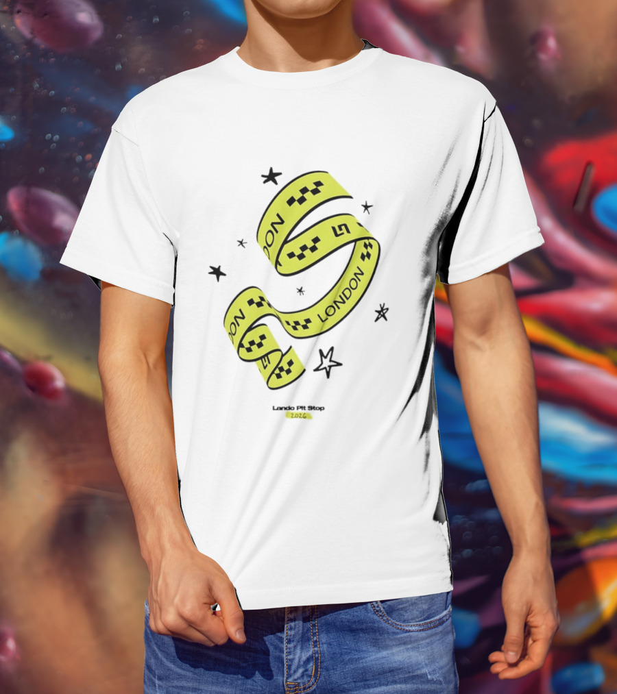 Lando Pit Stop 2026 London Racing Ribbon Stars T-Shirt
