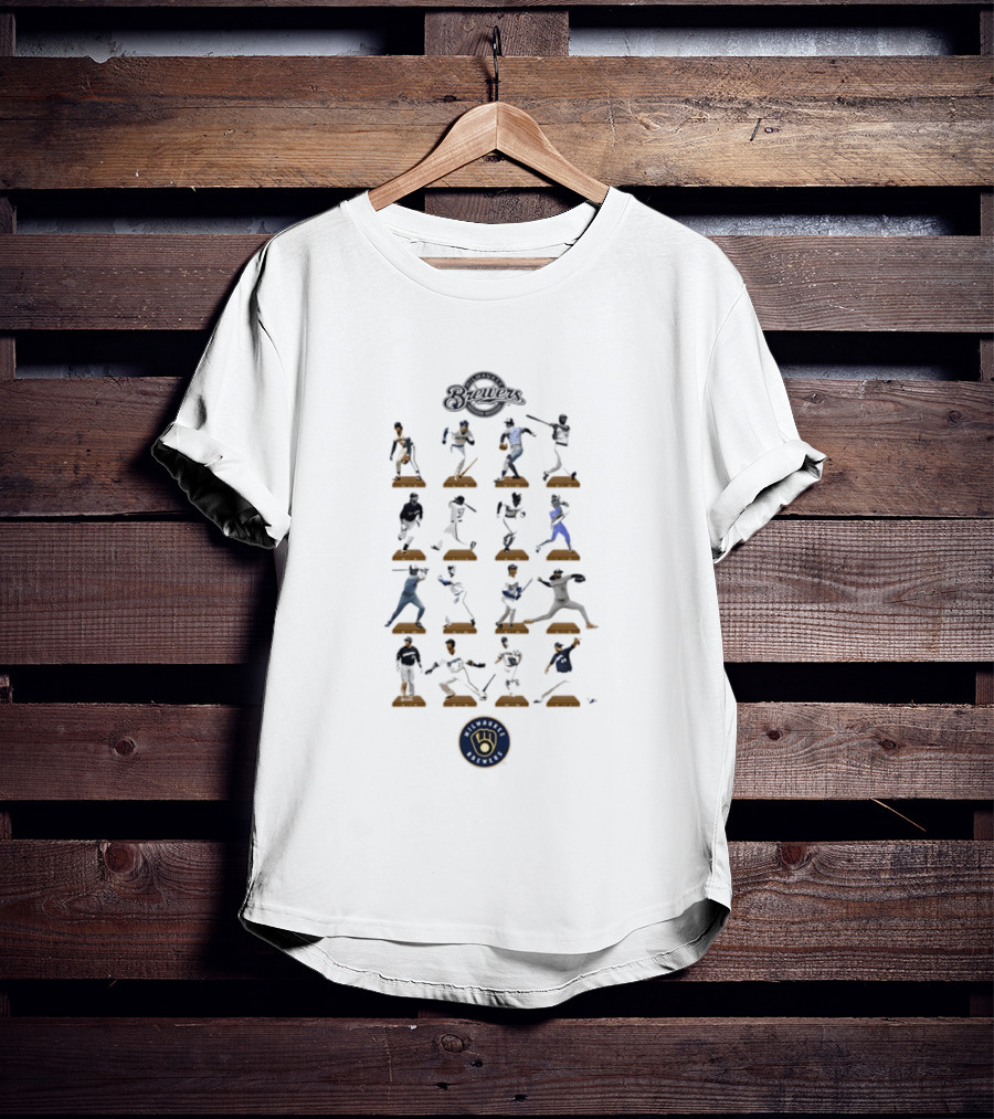 Milwaukee Brewers Legends Hall Of Fame MLB Baseball Players Iconic Moments T-Shirt