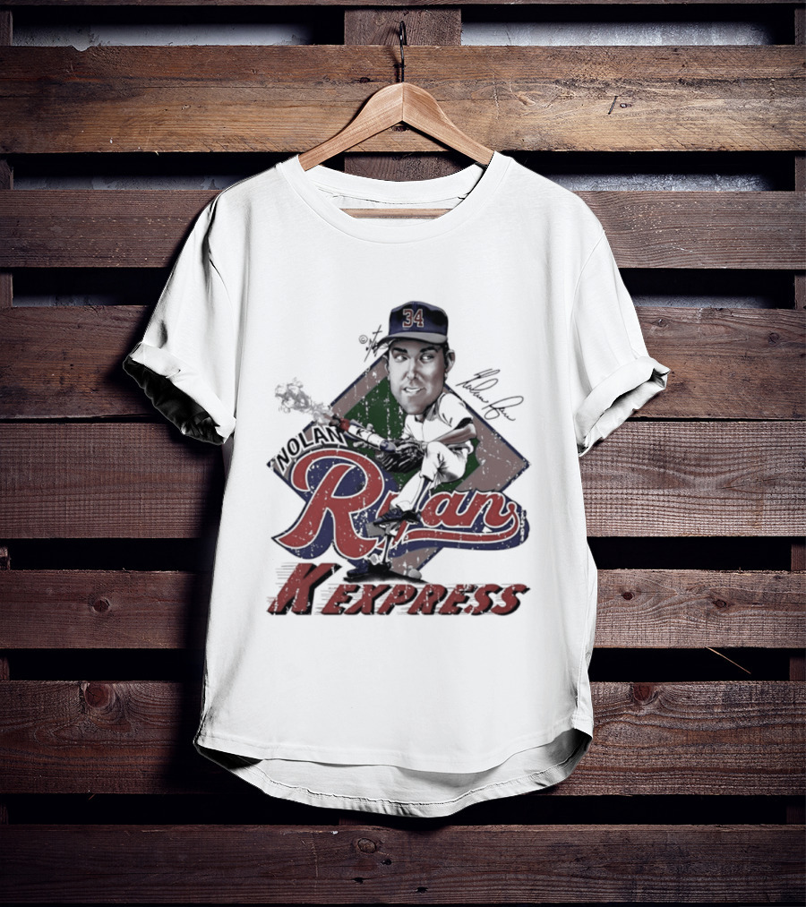 Nolan Ryan Texas Rangers Bruce Stark 34 K Express T-Shirt