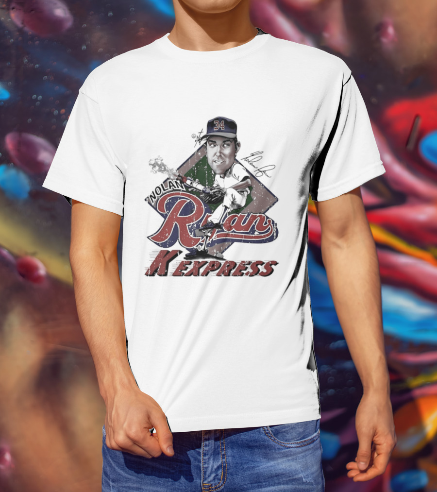 Nolan Ryan Texas Rangers Bruce Stark 34 K Express T-Shirt