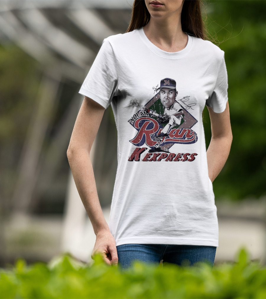 Nolan Ryan Texas Rangers Bruce Stark 34 K Express T-Shirt