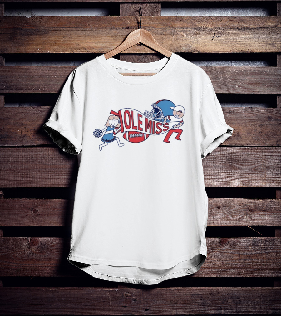 Ole Miss Rebels Football Run With Cheerleader T-Shirt