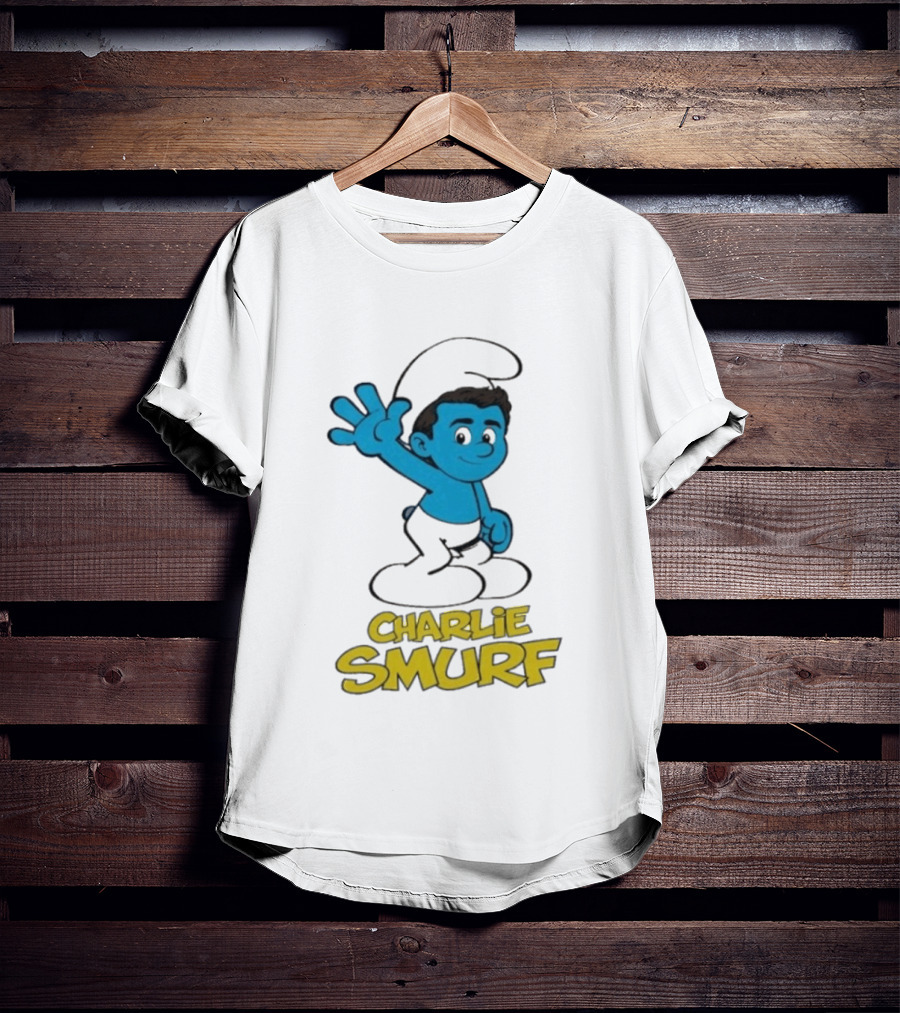 Charlie Smurf Collaboration With Smurfs And Charlie Kirk T-Shirt