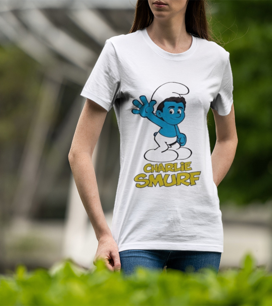 Charlie Smurf Collaboration With Smurfs And Charlie Kirk T-Shirt