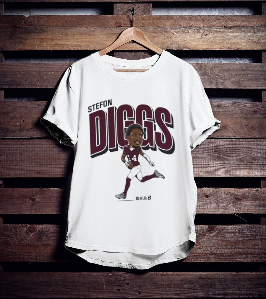 Stefon Diggs Caricature Football Art By Duna B T-Shirt