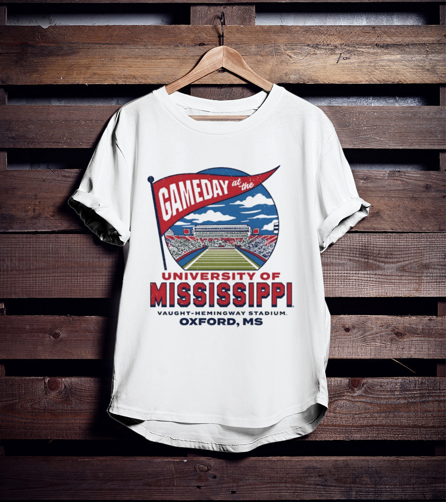 University Of Mississippi Gameday Vaught Hemingway Stadium Oxford MS T-Shirt