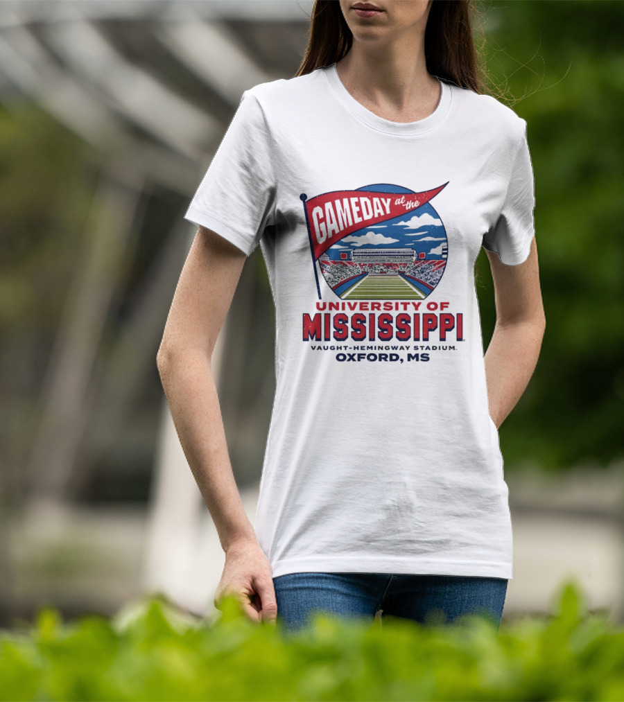 University Of Mississippi Gameday Vaught Hemingway Stadium Oxford MS T-Shirt