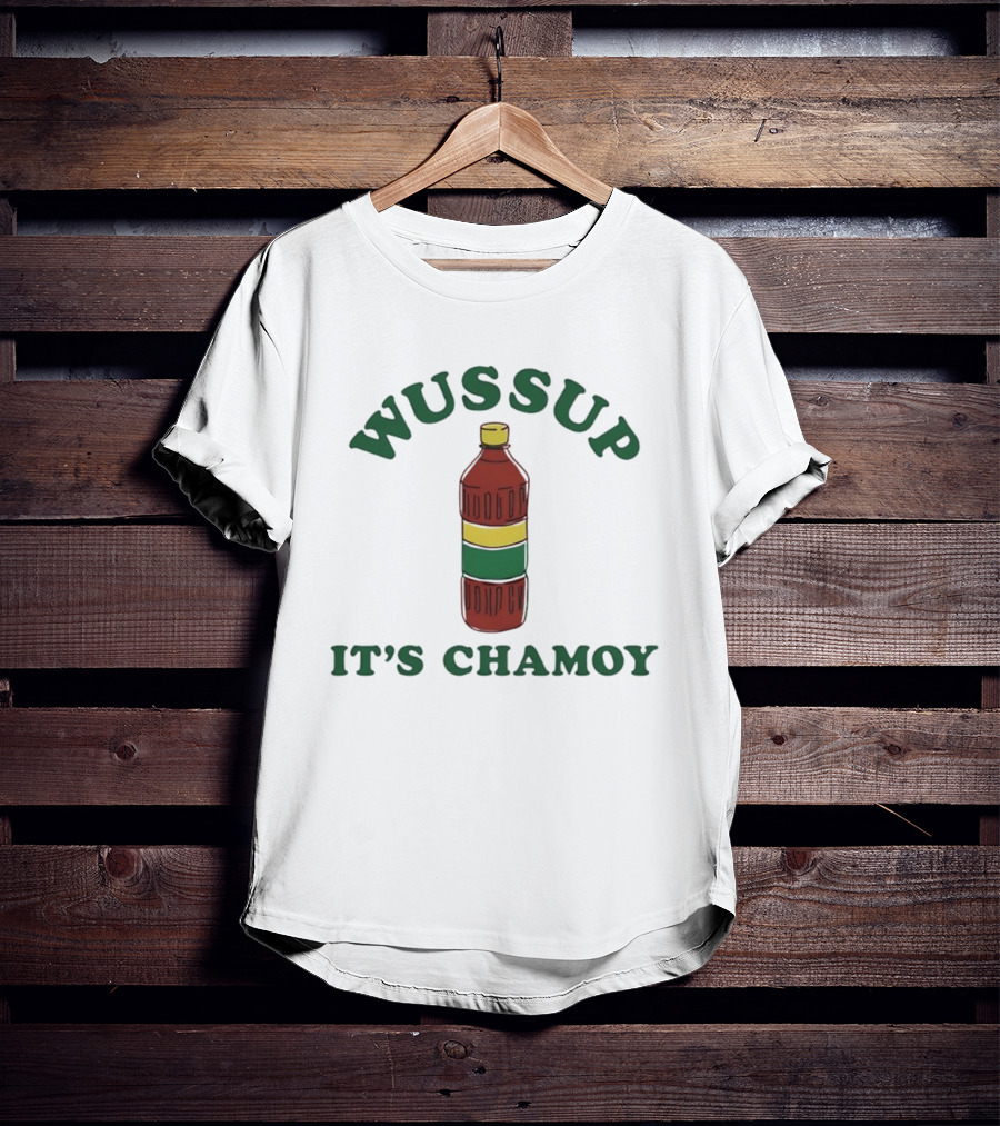 Wussup It's Chamoy Mexican Candy Hot Sauce Bottle T-Shirt