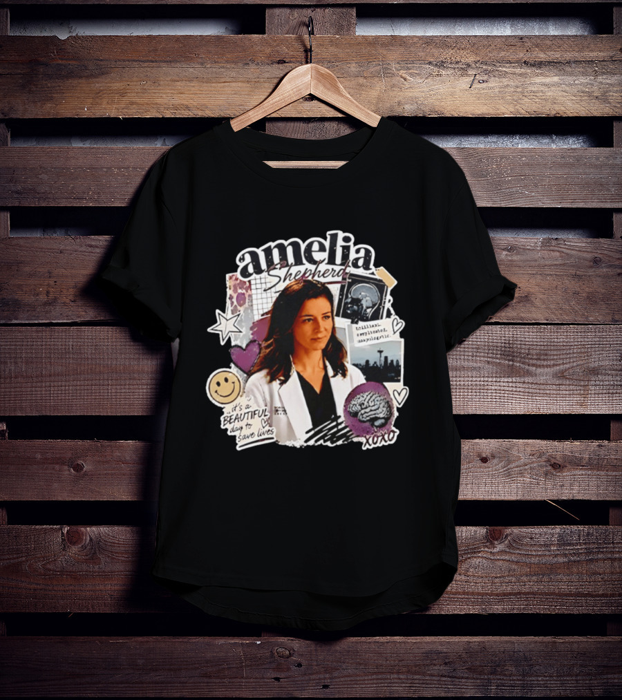 Amelia Shepherd Brilliant Complicated Unapologetic Beautiful Day To Save Lives Seattle Doctor T-Shirt