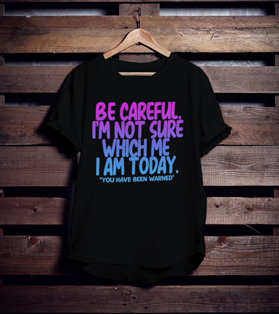 Be Careful I'm Not Sure Which Me I Am Today You Have Been Warned T-Shirt