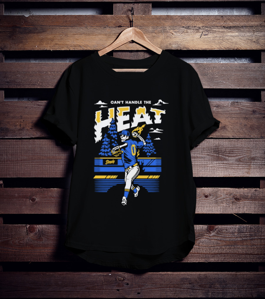 Can't Handle The Heat Baseball Skeleton Seattle Mariners T-Shirt