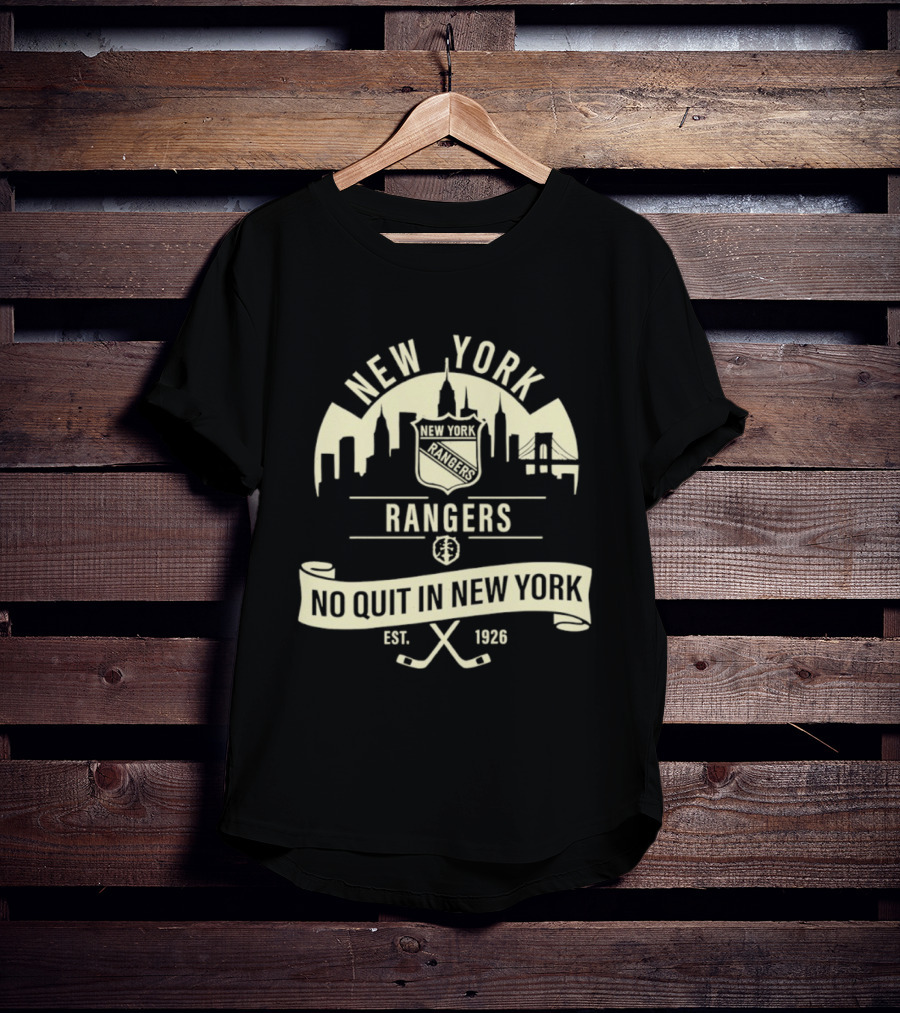 New York Rangers No Quit In New York Est 1926 Skyline T-Shirt