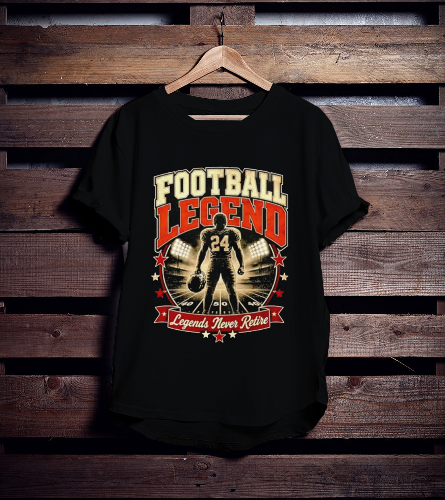 Football Legend 24 Legends Never Retire Stadium Stars T-Shirt
