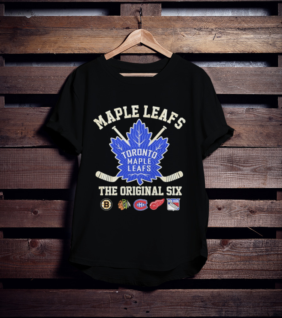 Toronto Maple Leafs The Original Six NHL Hockey Teams Logos T-Shirt