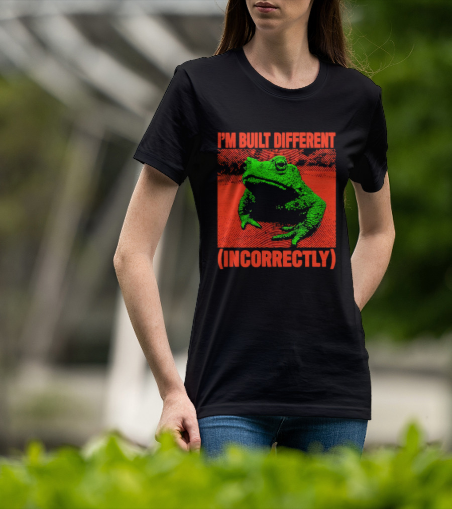 I'm Built Different Incorrectly Frog Bold Green T-Shirt