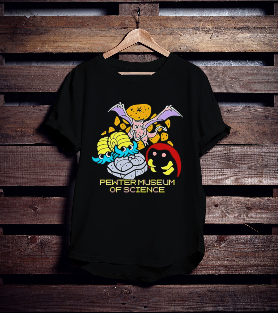 Pewter Museum Of Science Kabuto Omanyte Aerodactyl Fossils T-Shirt