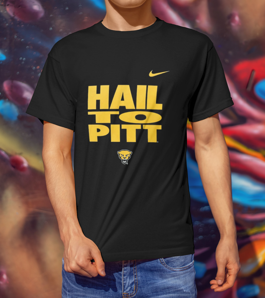 Pitt Panthers Hail To Pitt Nike Sportswear With Panther Head T-Shirt