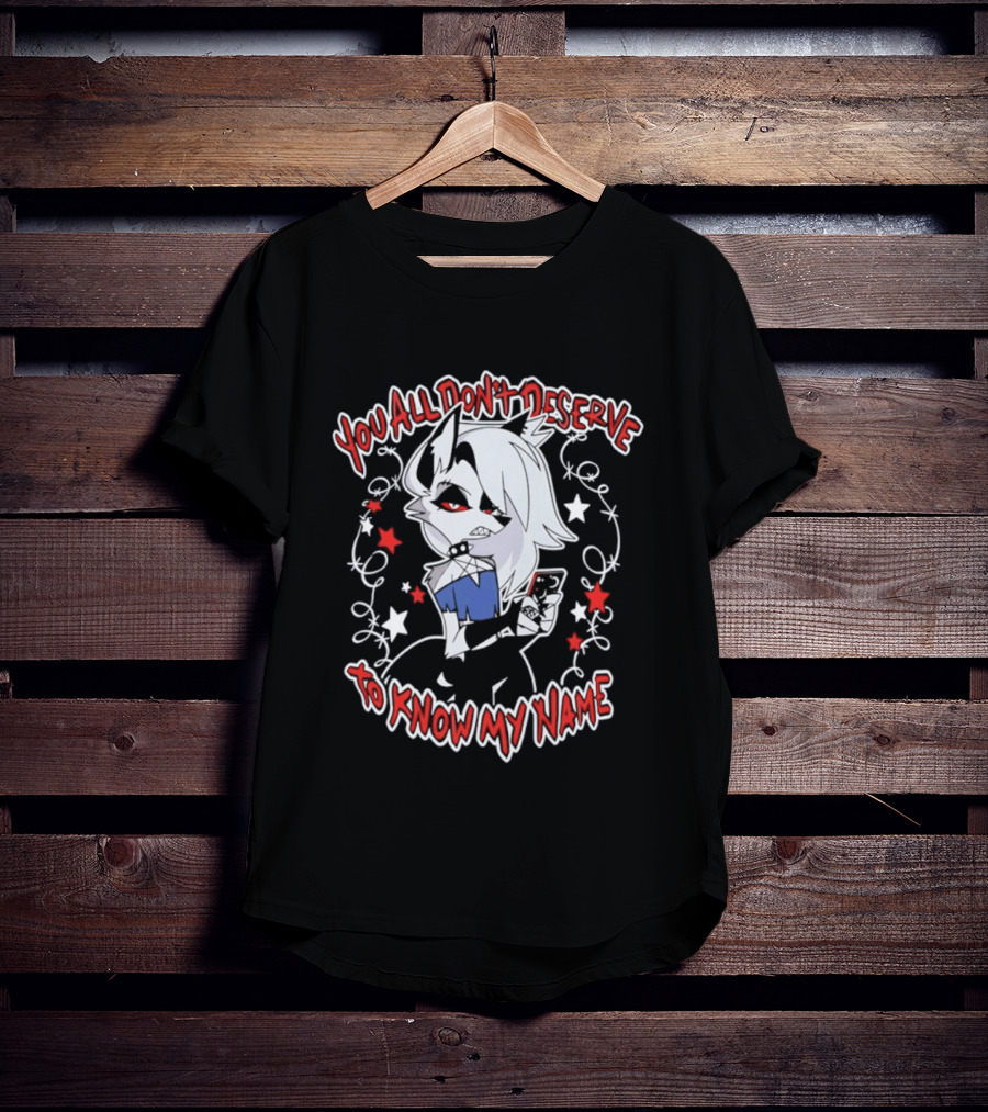 You All Don't Deserve To Know My Name Loona Hellaverse Star And Red Flower Motif T-Shirt