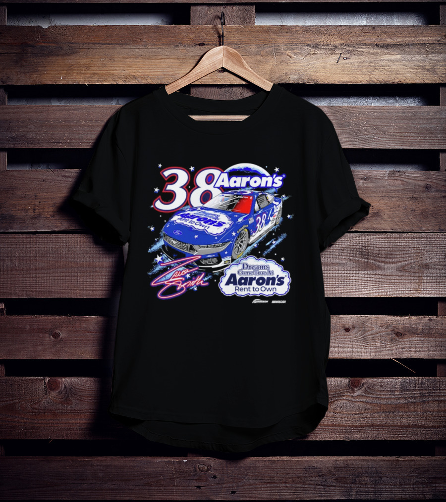 Zane Smith 38 Aaron's Dreams Come True Rent To Own Racing Car T-Shirt