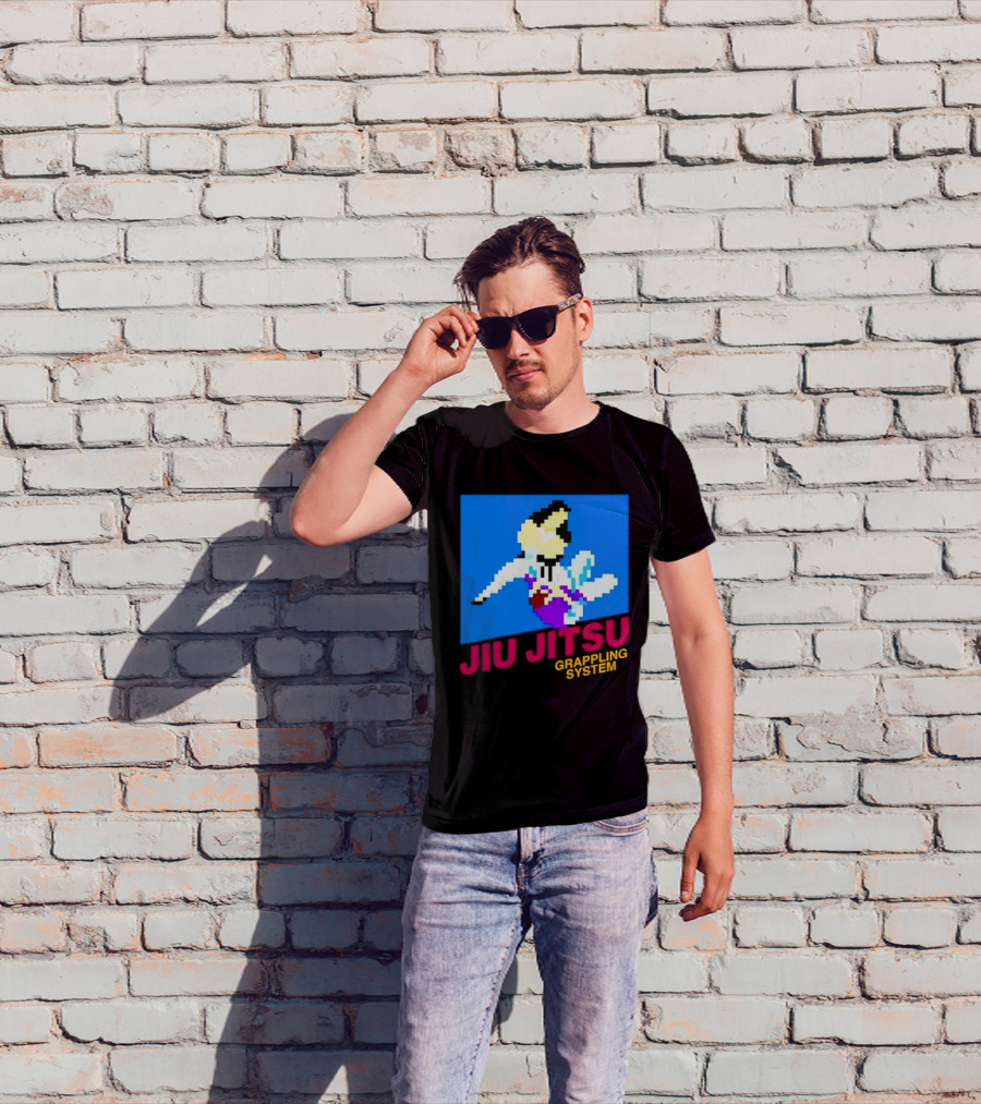Jiu Jitsu Grappling System Retro Pixel Martial Arts BJJ T-Shirt