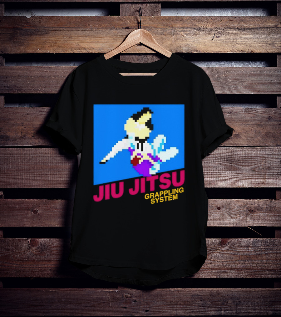 Jiu Jitsu Grappling System Retro Pixel Martial Arts BJJ T-Shirt