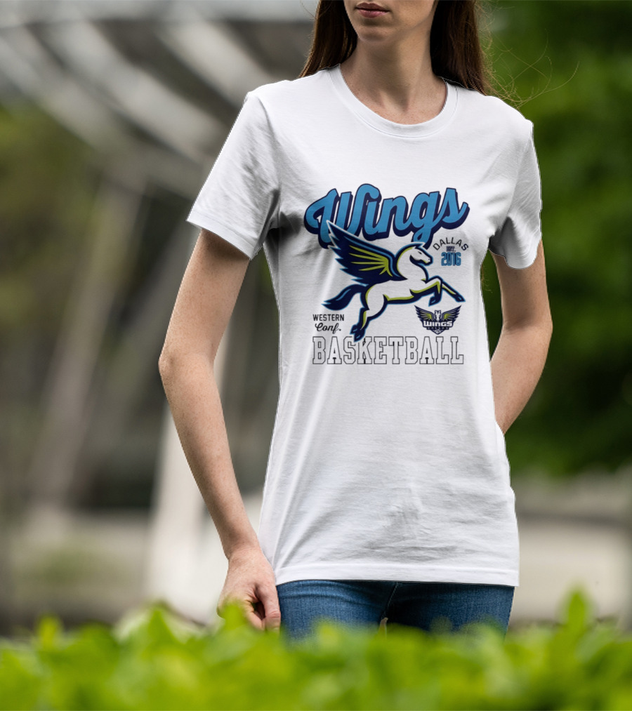 Wings Dallas 2016 Western Conf Basketball Mitchell And Ness T-Shirt