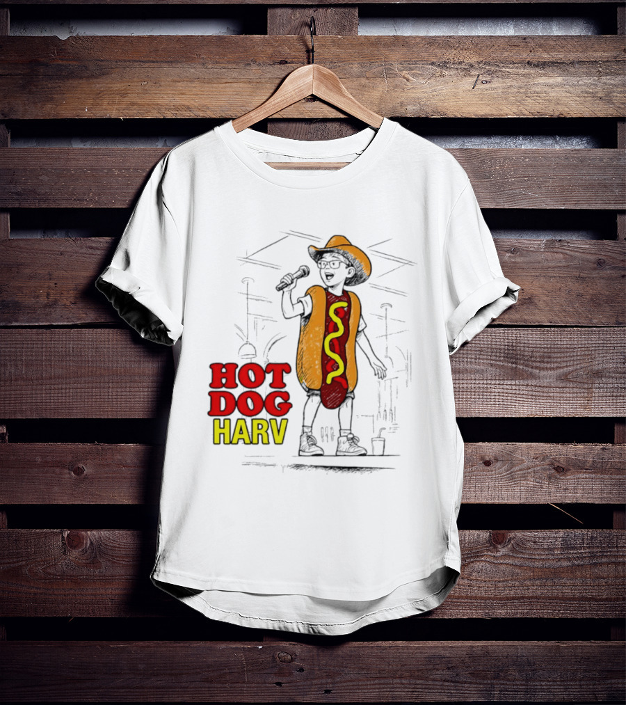 HOT DOG HARV Costume Stage Microphone Cowboy Hat T-Shirt