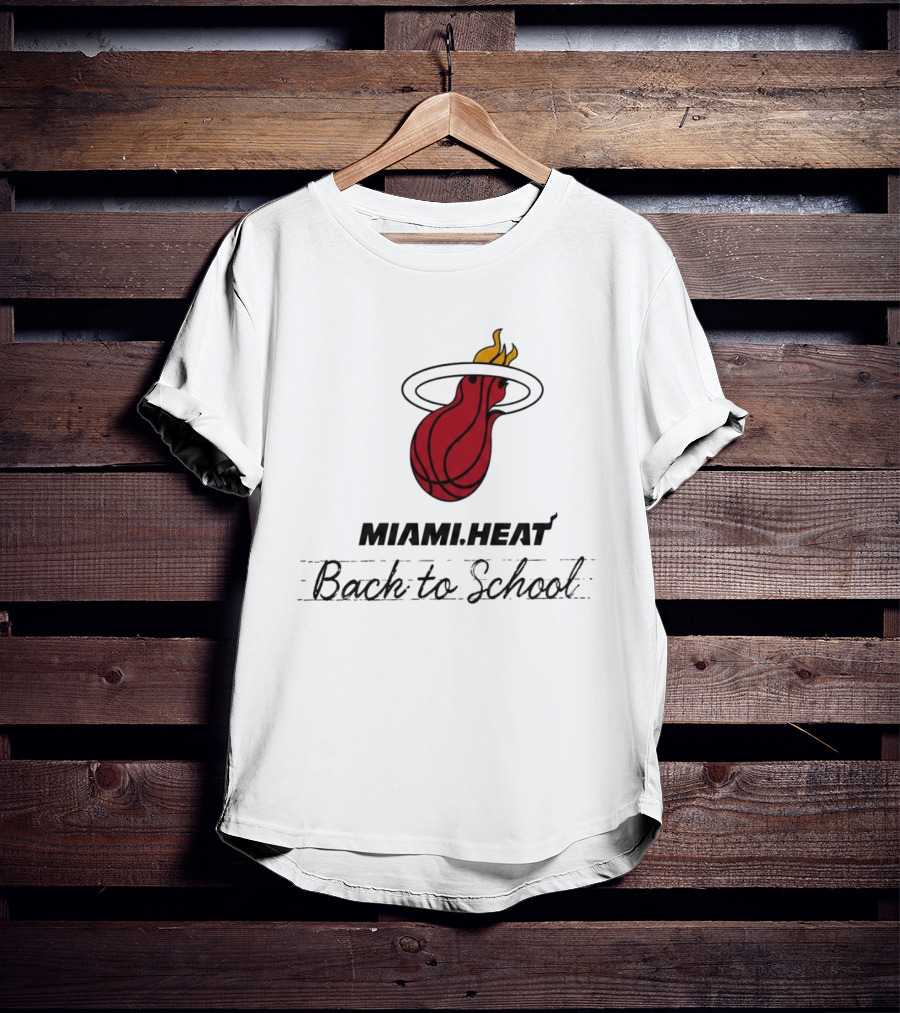 Miami Heat Back To School Basketball Flame T-Shirt