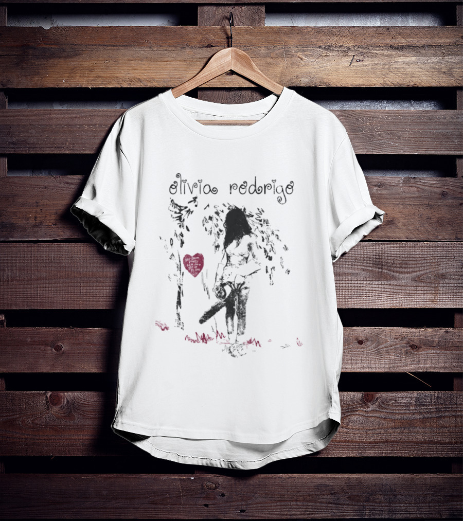 Olivia Rodrigo Chainsaw Art With Heart T-Shirt