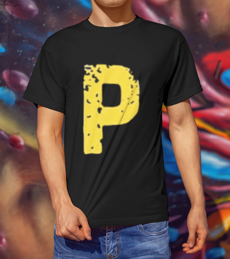 2026 Pirates IUP Night Yellow Pirate Letter P T-Shirt