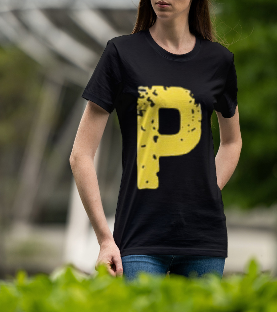 2026 Pirates IUP Night Yellow Pirate Letter P T-Shirt