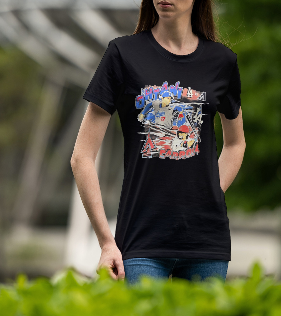 Ohtani Vs Carroll Anime Comic LA Vs Arizona T-Shirt