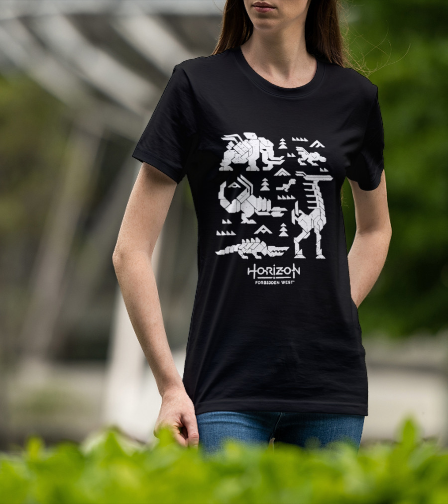 Horizon Forbidden West Machines Iconic Game Creatures T-Shirt