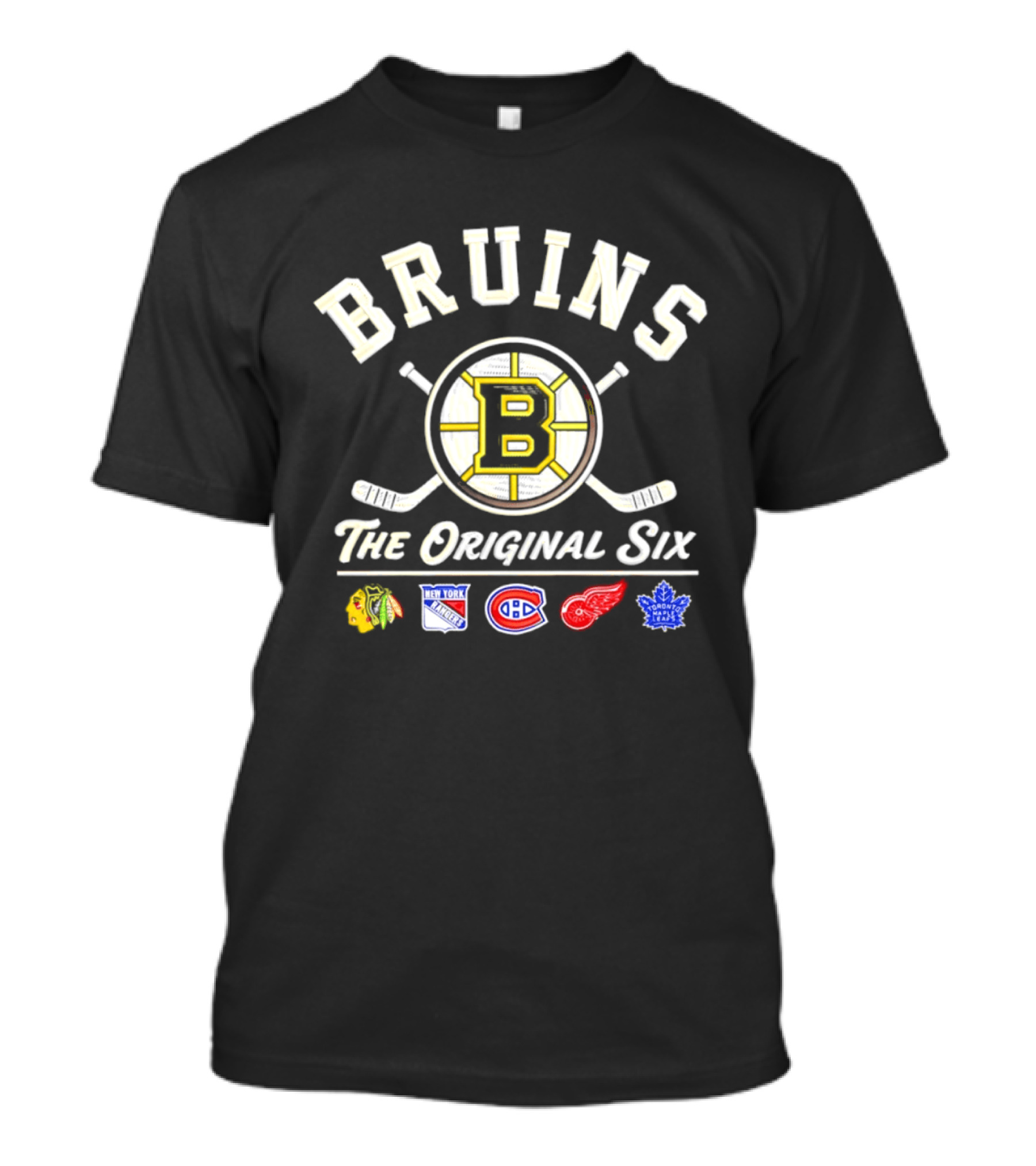 Bruins The Original Six NHL Teams Blackhawks Rangers Canadiens Red Wings Maple Leafs T-Shirt