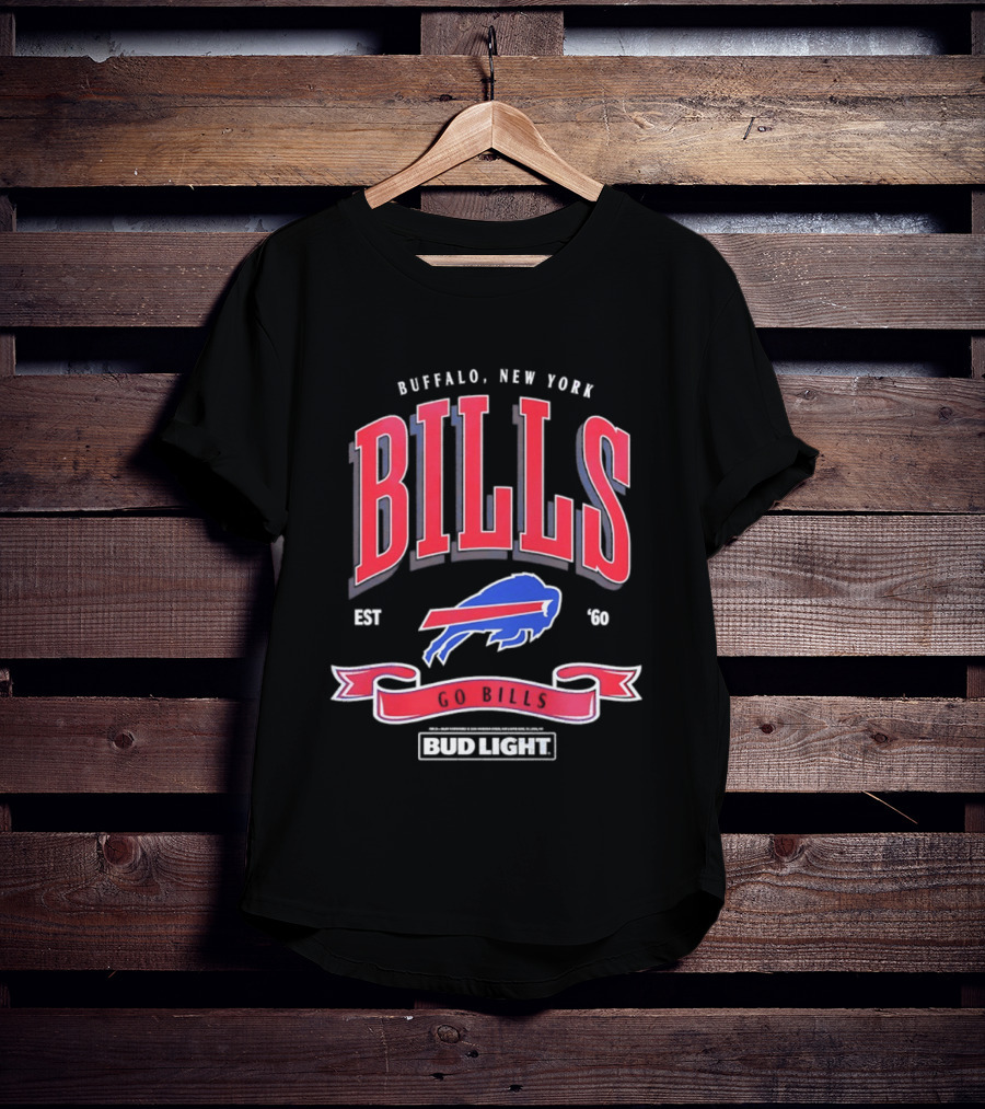 Buffalo New York Bills Est 1960 Go Bills Bud Light T-Shirt
