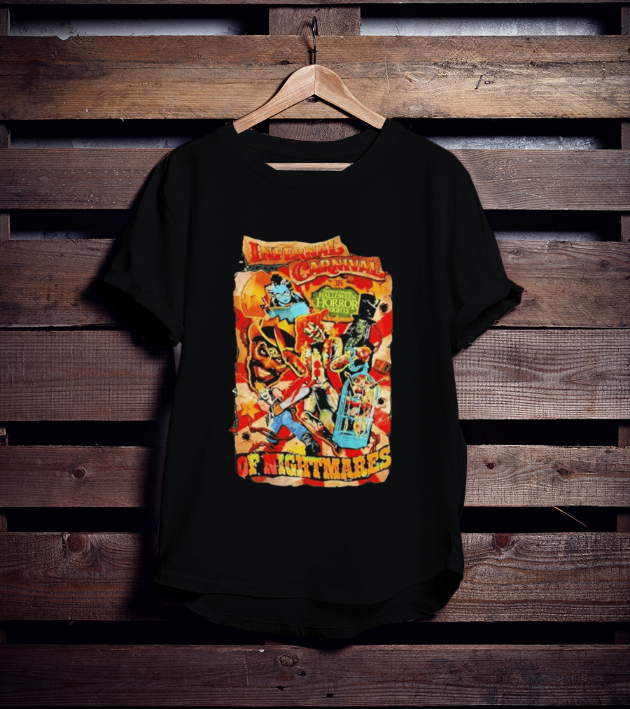 Infernal Carnival Of Nightmares Universal Orlando Halloween Horror Nights 35 Spooky Clown And Ghostly Characters T-Shirt