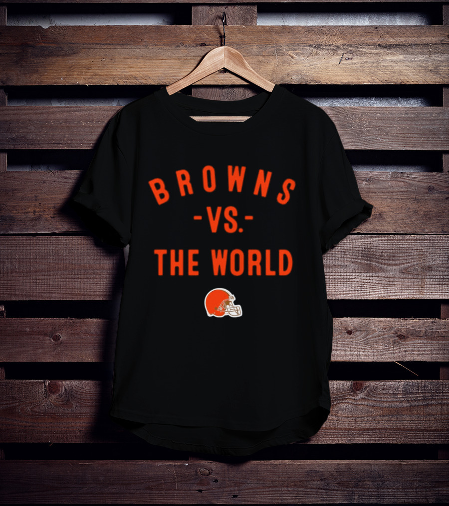 Browns Vs The World 2026 Season Cleveland Football Helmet T-Shirt