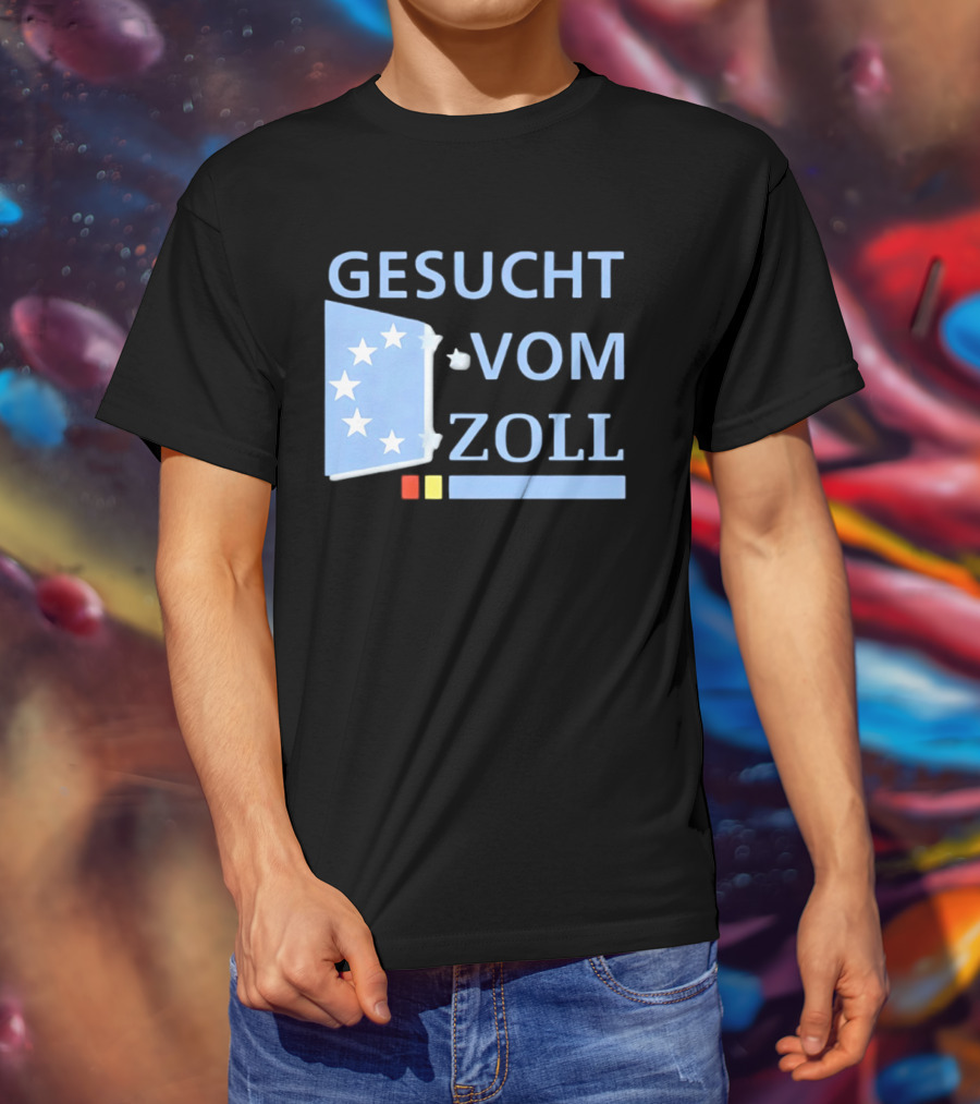 Gesucht Vom Zoll Sterne EU Symbol Farben Banner T-Shirt